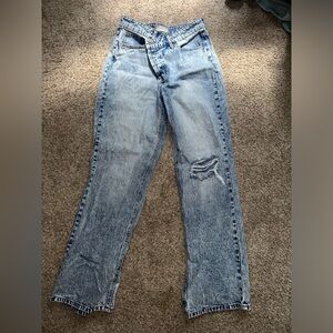 Altard State High Rise Asymmetrical Flare Jeans